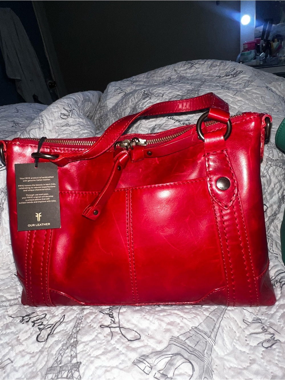 Frye Red Leather Shoulder Bag